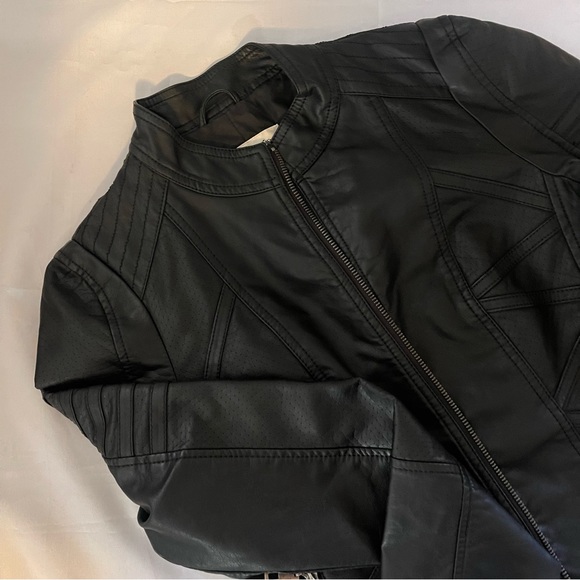 Made by johnny Jackets & Coats Made By Johnny Mbj Faux Leather Jacket Size Small Black
